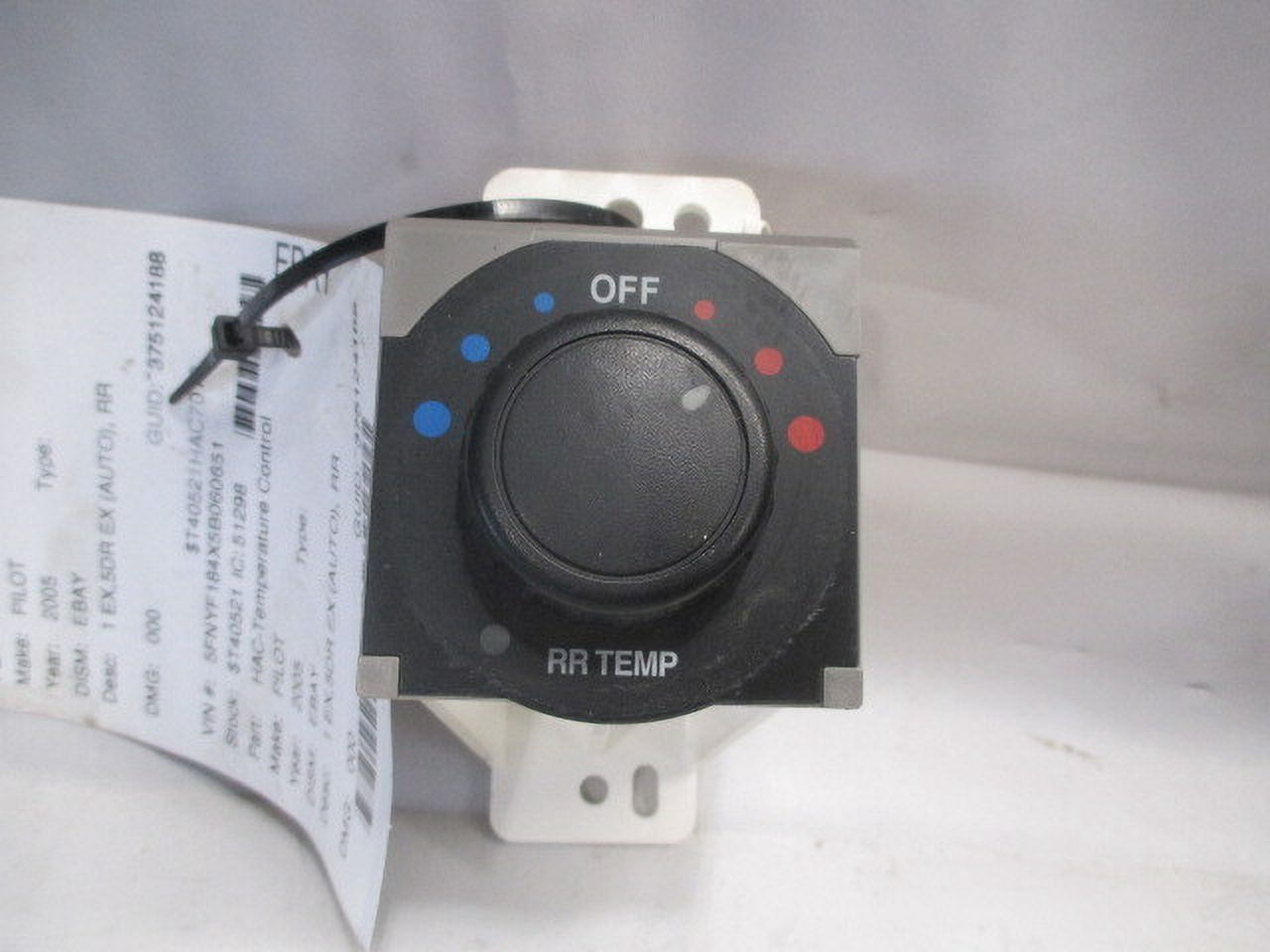 Pre-Owned 2003 2004 2005 2006 Honda Pilot Rear AC Heater Temperature Control Knob OEM (Good)
