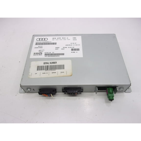 Pre-Owned 2005-2008 Audi A4 Sirius Satellite Radio Receiver Module 8E0035593H OEM (Good)