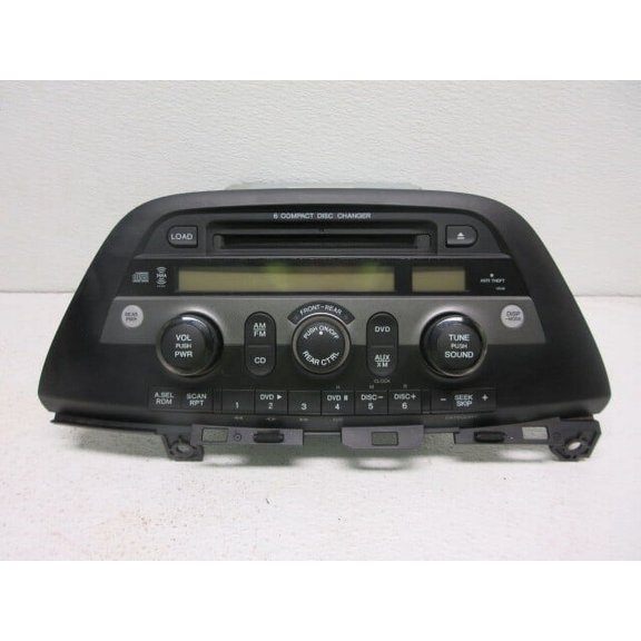 Pre-Owned 2005 Honda Odyssey AM FM 6 Disc CD DVD AUX XM Radio Receiver 1XU0 OEM LKQ - Verify Specific Vehicle Fitment In Description - (Good)