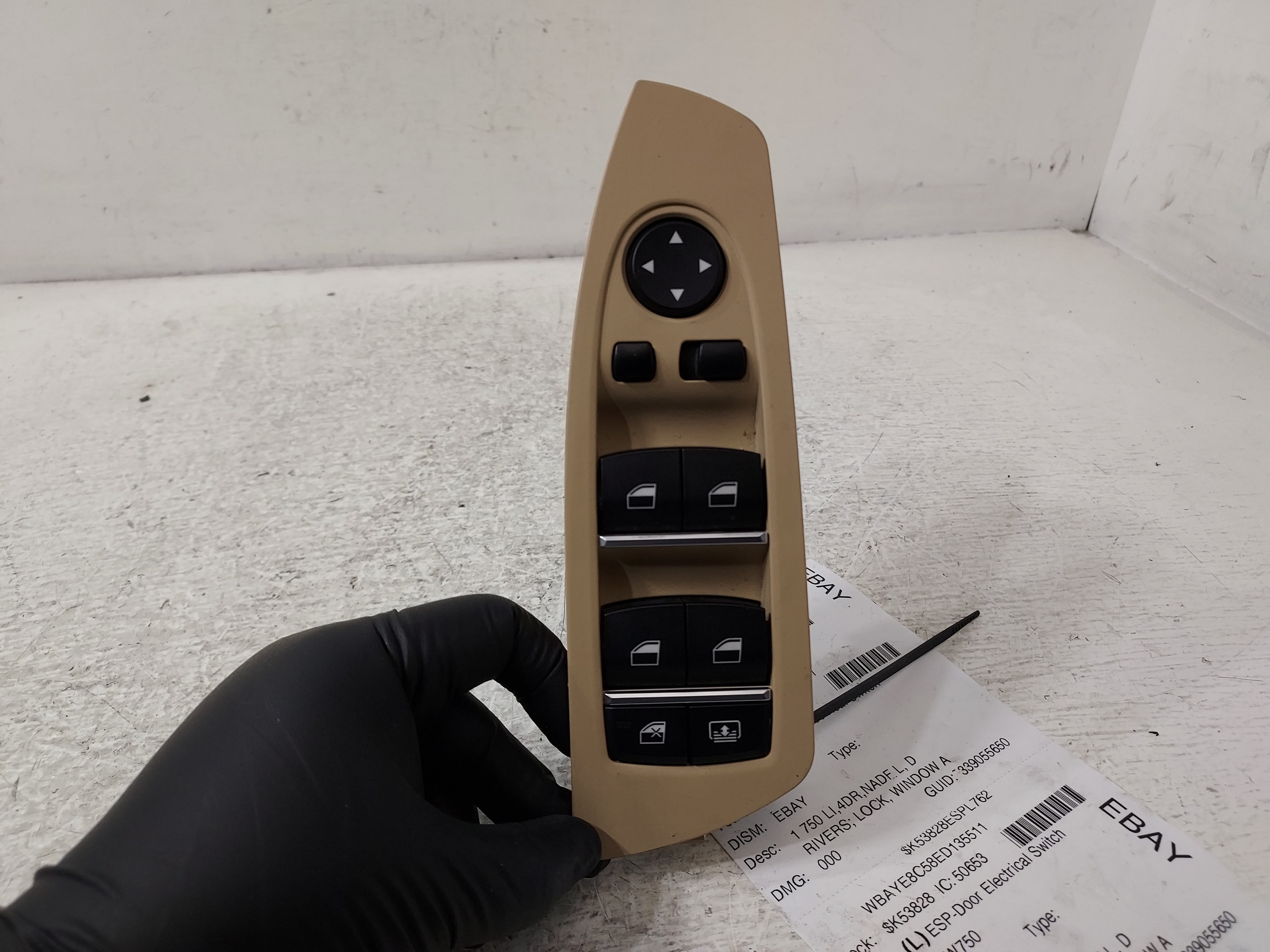 Pre-Owned 2009-2014 BMW 750 Driver LH Side Master Power Window Mirror Switch OEM LKQ (Good)