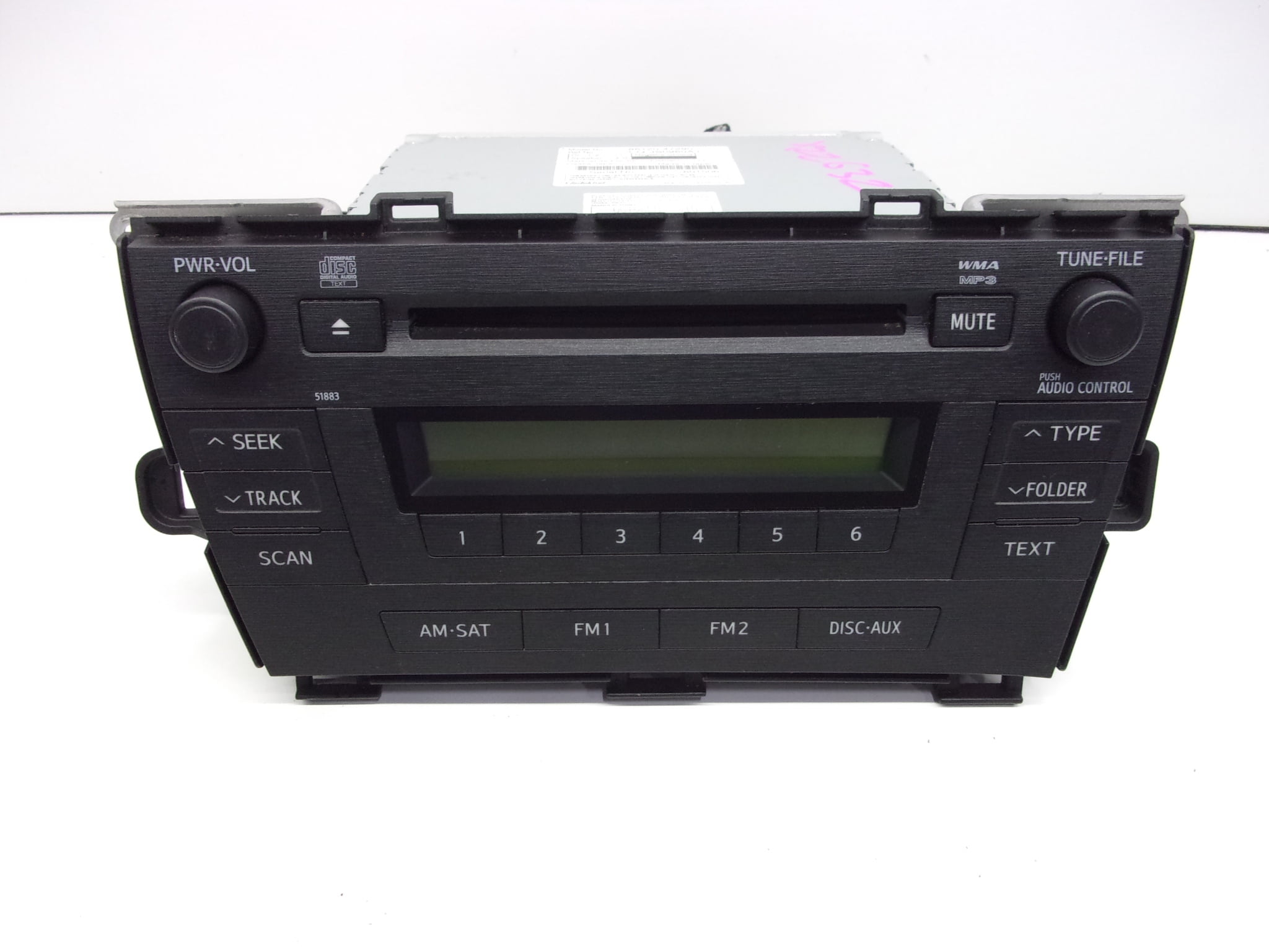 Pre-Owned 2010-2011 Toyota Prius Satellite Radio Receiver CD Player ID86120-47290 OEM - Verify Specific Vehicle Fitment In Description - (Good)