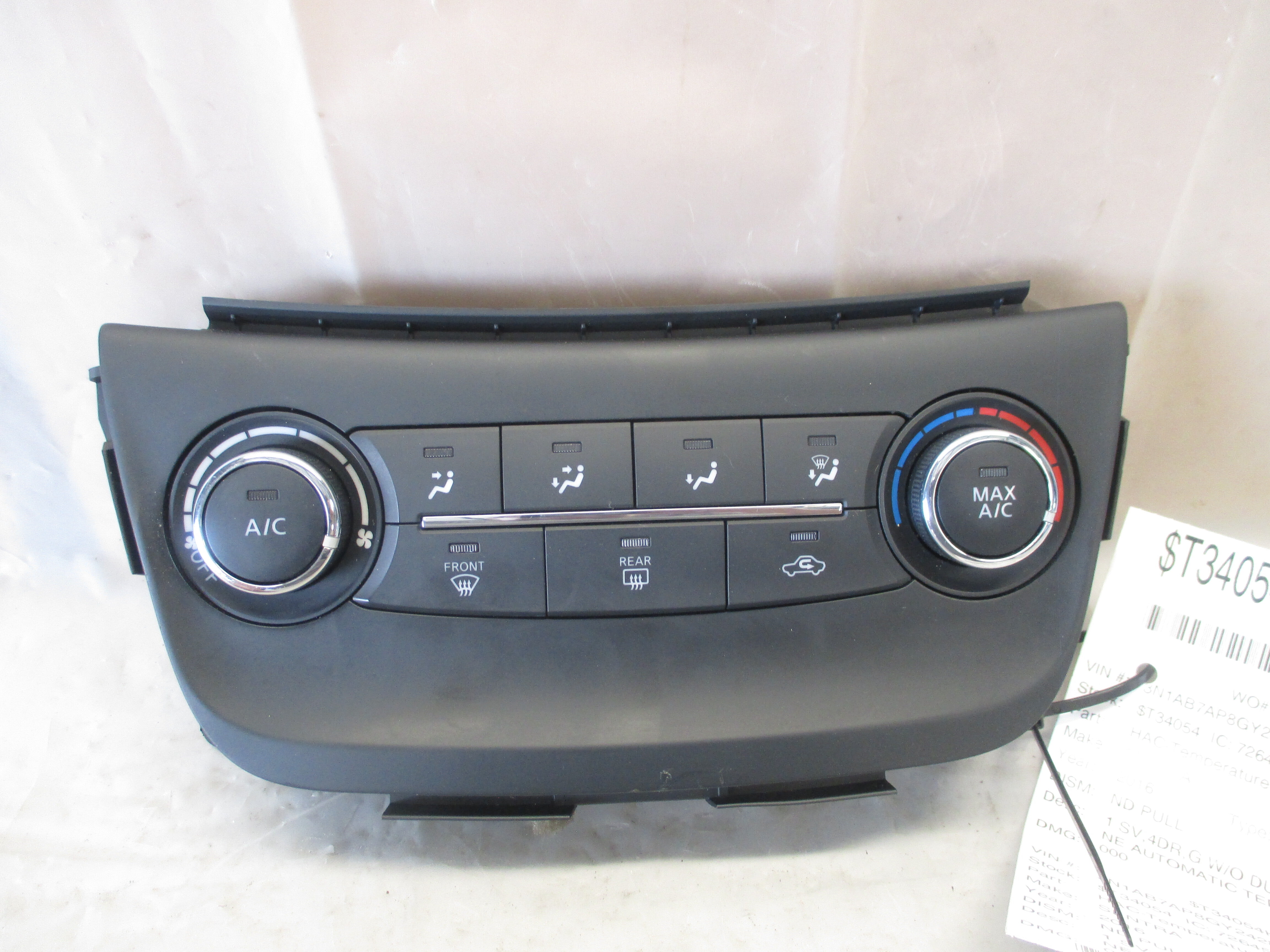 Pre-Owned 2015 2016 2017 Nissan Sentra AC Heater Temperature Control Unit OEM (Good)