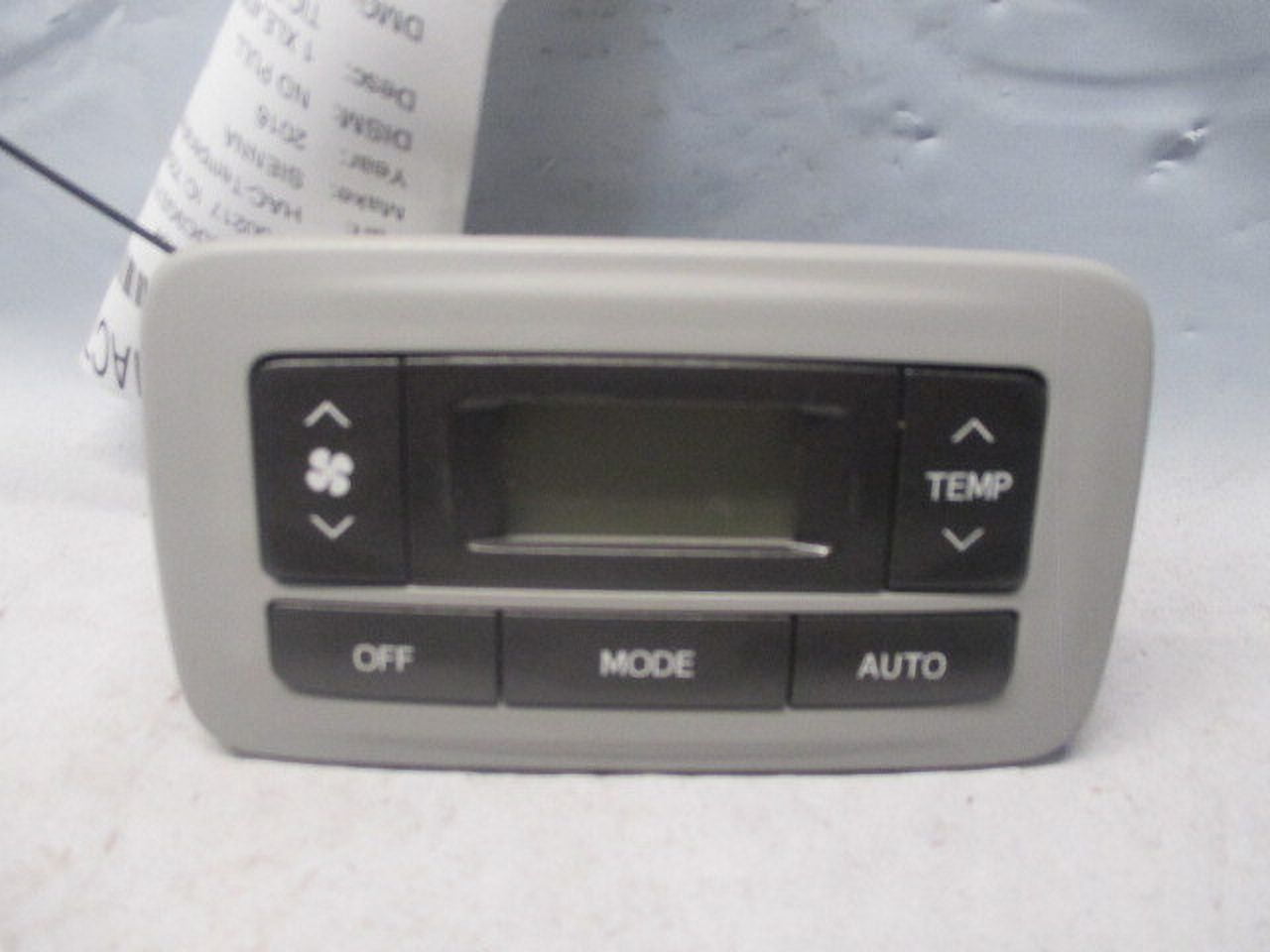 Pre-Owned 2016 2017 2018 2019 Toyota Sienna Rear AC Heater Temperature Control Unit OEM (Good)