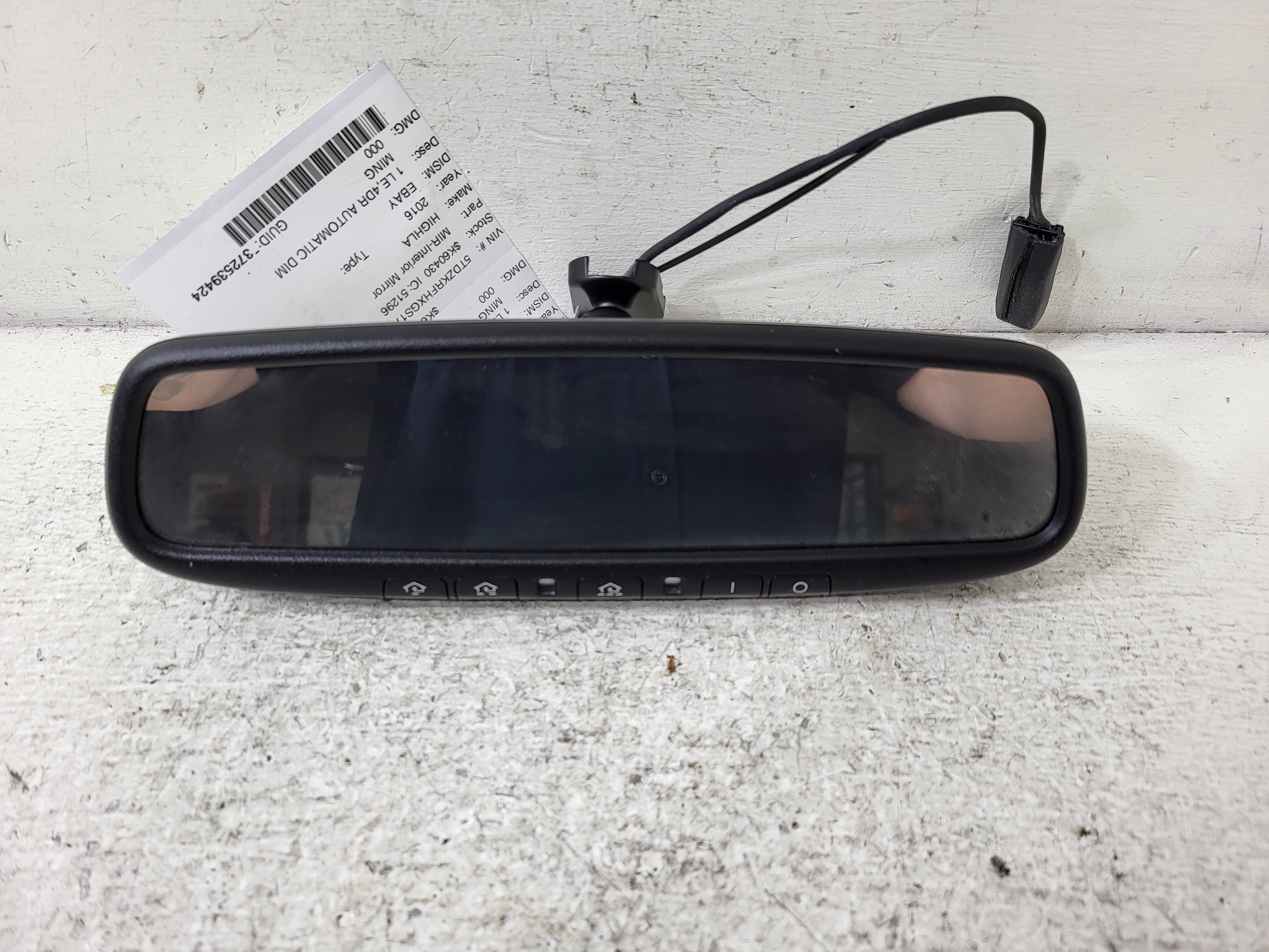 Pre-Owned 2016 Toyota Highlander Rear View Mirror OEM LKQ - Verify Specific Vehicle Fitment In Description - (Good)