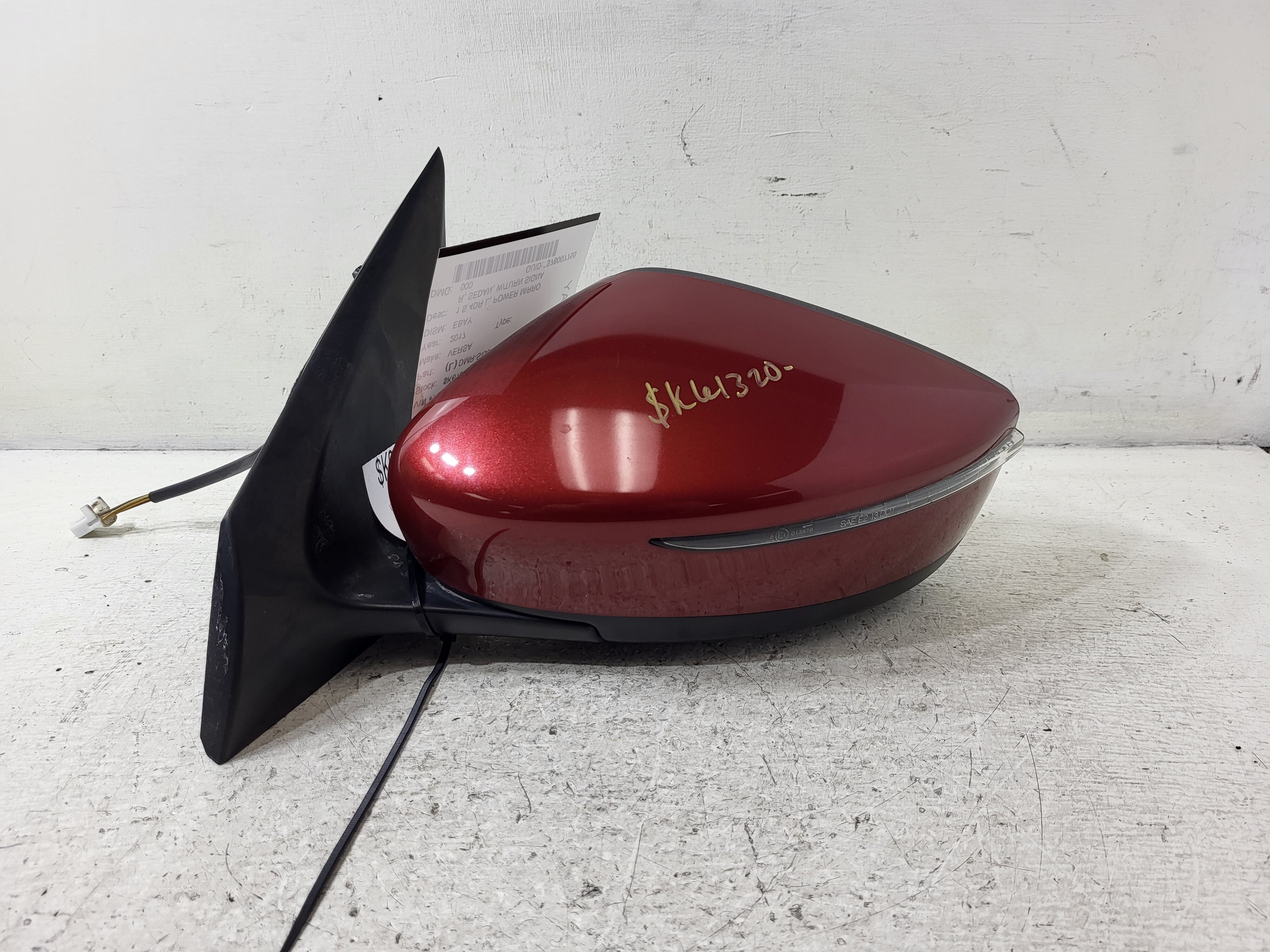 Pre-Owned 2017 Nissan Versa Driver LH Door Mirror Painted Red OEM LKQ (Good)