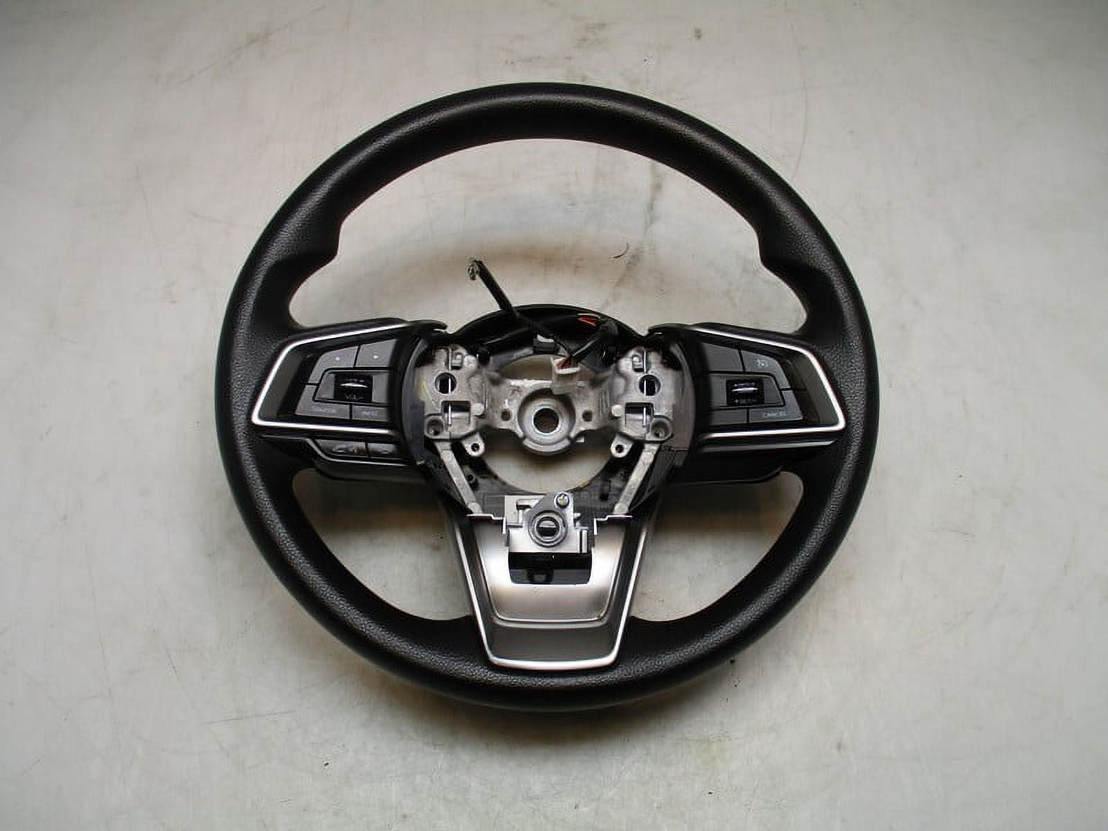Pre-Owned 2018 Subaru Impreza Black Leather Steering Wheel OEM - Verify Specific Vehicle Fitment In Description - (Good)
