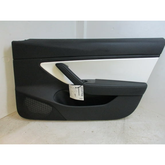 Pre-Owned 2019 Tesla Model 3 Black & Ultra White RH Front Door Card Trim Panel OEM LKQ (Good)