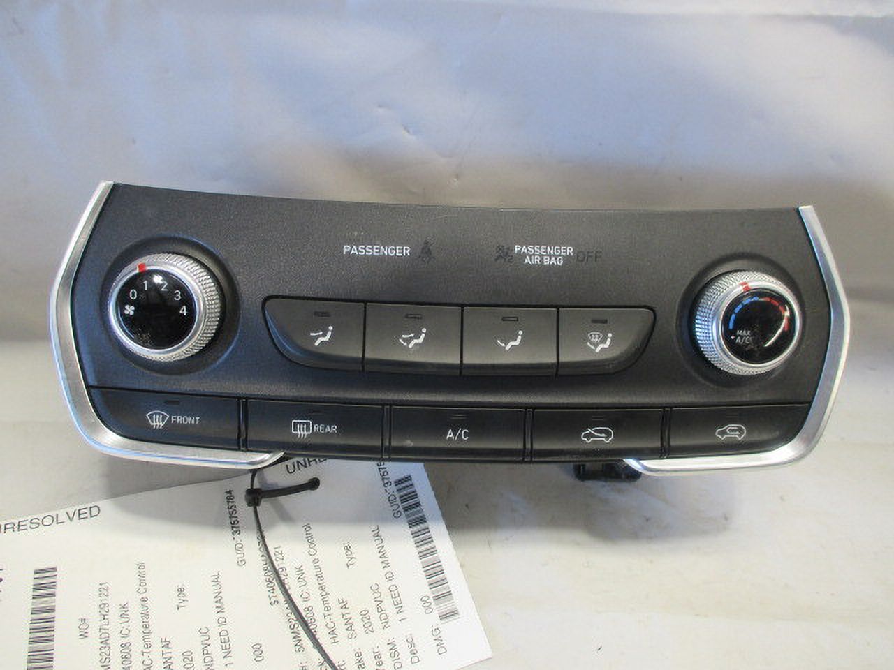 02-06 Hyundai Santa Fe A/C Heater Climate Control Unit OEM 02-06 Hyundai Santa Fe A/C Heater Climate Control Unit OEM