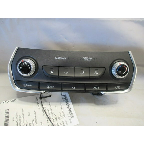 Pre-Owned 2020 Hyundai Santa Fe AC Heater Temperature Control Unit OEM (Good)