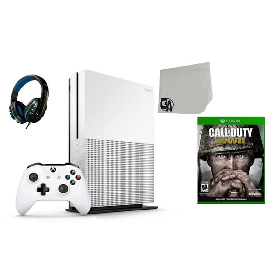 Pre-Owned 234-00051 Xbox One S White 1TB Gaming Console with Call of Duty- WW2 BOLT AXTION ( )