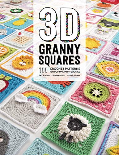 Pre Owned 3d Granny Squares 100 Crochet Patterns For Pop Up Granny Squares Paperback