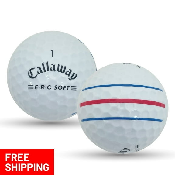 Pre-Owned 48 Callaway Soft ERC 'Triple track' 4A Used Recycled Golf Balls, White, by Mulligan Golf Balls