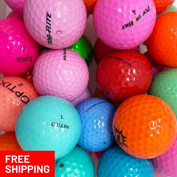 Pre-Owned 48 Color Mix 5A Recycled Golf Balls, by Mulligan Golf Balls