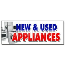 Pre-Owned 48" NEW & USED APPLIANCES DECAL sticker refrigerator washer dryer delivery (Good)