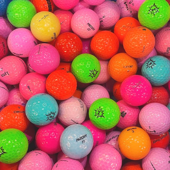Pre-Owned 50 Color Mix AAA Recycled Golf Balls, by Mulligan Golf Balls