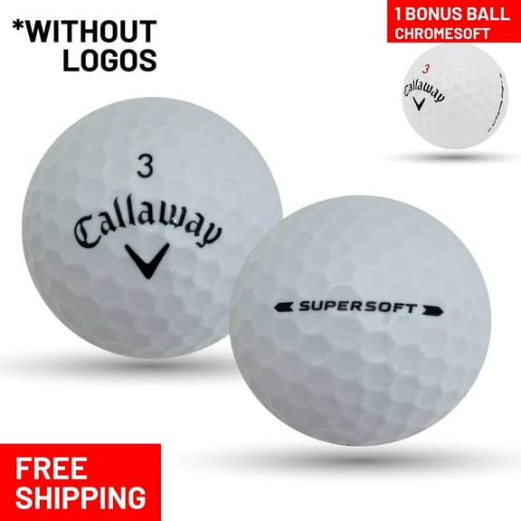 Pre-Owned 60 Callaway Supersoft White 5A No Logo Used Recycled Golf Balls, by Mulligan Golf Balls - 1 BONUS CHROMESOFT