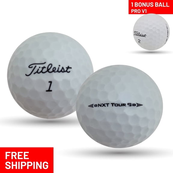 Pre-Owned 60 Nxt Tour/s 5A Used Recycled Golf Balls, White, by Mulligan Golf Balls - 1 BONUS PRO V1