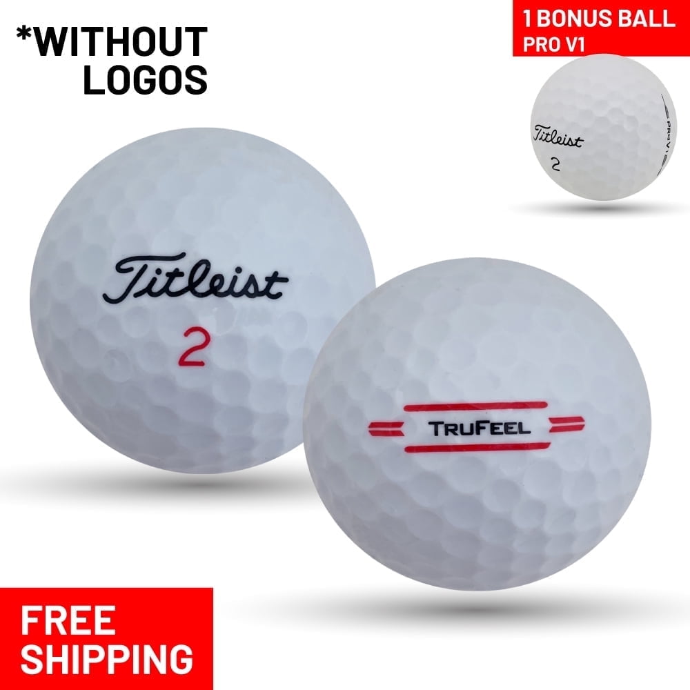 Pre-Owned 60 Trufeel 5A No Logo Recycled Golf Balls, White, by Mulligan Golf Balls - 1 BONUS PRO V1