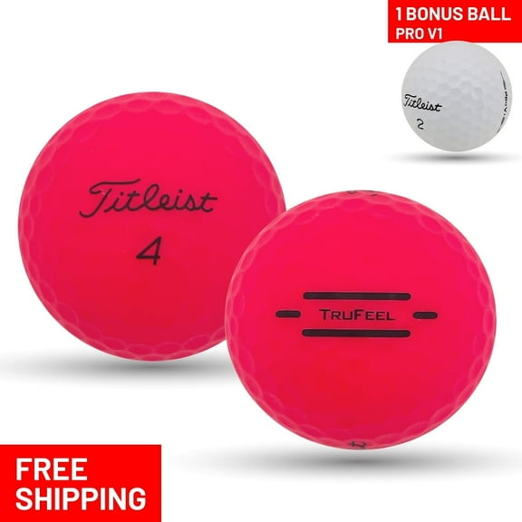 Pre-Owned 60 Trufeel Red 5A Used Recycled Golf Balls, by Mulligan Golf Balls - 1 BONUS PRO V1