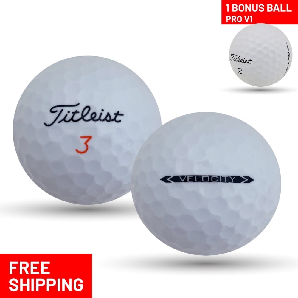 Pre-Owned 60 Velocity 5A Used Recycled Golf Balls, White, by Mulligan Golf Balls - 1 BONUS PRO V1