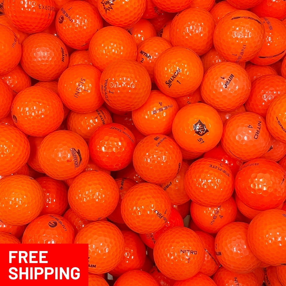 Pre-Owned 72 mixed Orange 5A Recycled Golf Balls, by Mulligan Golf Balls