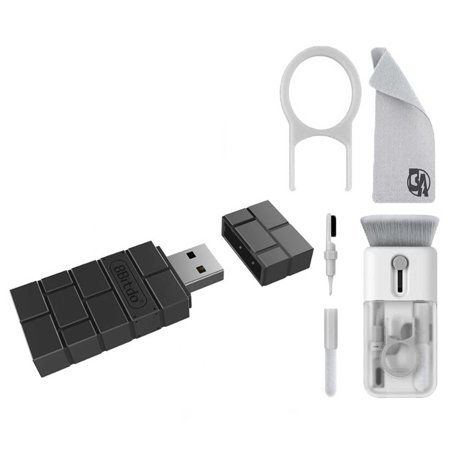 Pre-Owned 8BitDo - Wireless USB Adapter 2 for Most Gaming Controllers - Black With Cleaning Electric kit Bolt Axtion Bundle