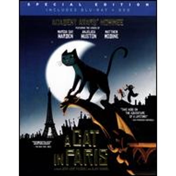 Pre-Owned A Cat in Paris [2 Discs] [Blu-ray/DVD] (Blu-Ray 0767685277058) directed by Alain Gagnol, Jean-Loup Felicioli
