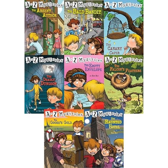 Pre-Owned A to Z Mysteries Boxed Set, Books A to H: The Absent Author, The Bald Bandit, The Canary Caper, The Deadly Dungeon, The Empty Envelope, The Falcon's ... (Paperback) 043955568X 9780439555685
