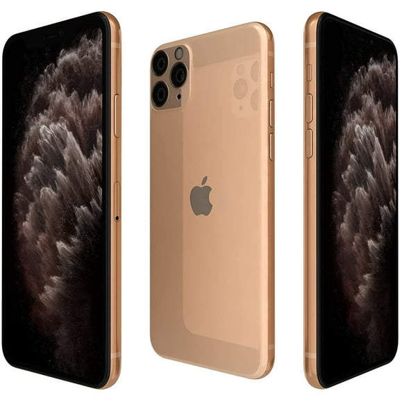 Pre-Owned Apple iPhone 11 Pro Max - 4G smartphone - dual-SIM / Internal Memory 256 GB - OLED display - 6.5" - 2688 x 1242 pixels - 3x rear cameras 12 MP, 12 MP, 12 MP - front camera 12 MP - Verizon - gold