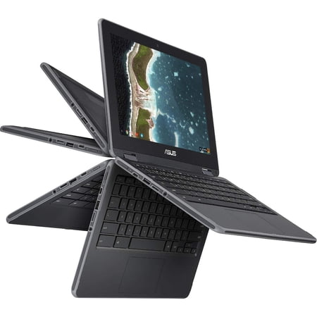 Pre-Owned ASUS Flip C213SA 11.6" Touchscreen Chromebook, Intel Celeron, 4GB RAM, 32GB eMMC, Chrome OS. (Fair)