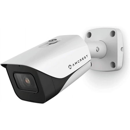 Pre-Owned Amcrest 4K Analog Outdoor Security Camera, Bullet 4K (8MP) @15fps, CCTV-Coax-BNC, 130ft Night Vision, IP67 Metal, White (Not an IP Camera) (DVR Required, Not Included) (AMC4KBC28-W) (Good)