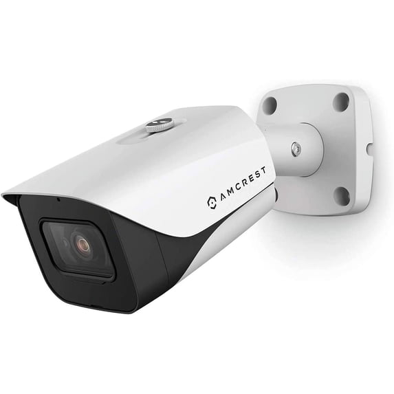 Pre-Owned Amcrest, 4K Analog Outdoor Bullet Security Camera, 8MP, 130ft Night Vision, IP67, White