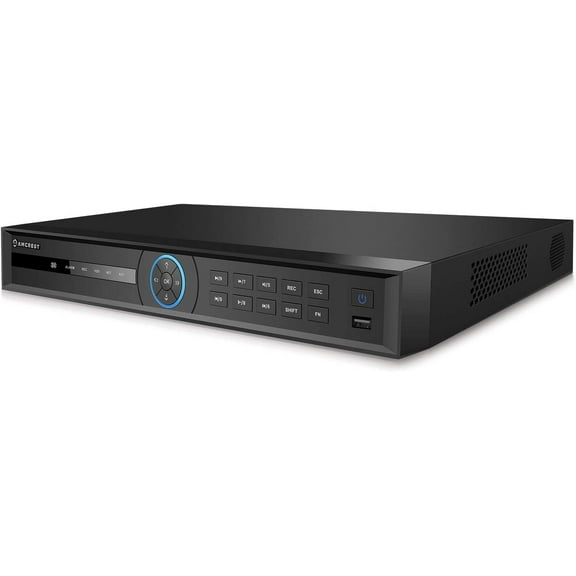 Pre-Owned Amcrest 5Series 4K 32 Channel 16 Ports PoE NVR (Record 32CH 4K @30fps View/Playback 4CH 4K@30fps) Network Video Recorder (Hard Drive Not Included) NV5232E-16P (Good)