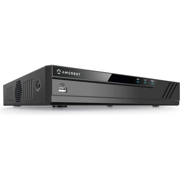 Pre-Owned Amcrest NV4108E-HS 4K 8CH POE NVR (1080p/3MP/4MP/5MP/6MP/8MP/4K) POE Network Video Recorder - Supports up to 8 x 8MP/4K IP Cameras, 8-Channel PoE Supports up to 6TB HDD (Not Included) (Good)
