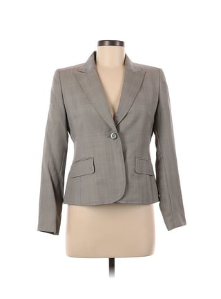ANNE KLEIN Womens Beige Suit Jacket Size: 8 