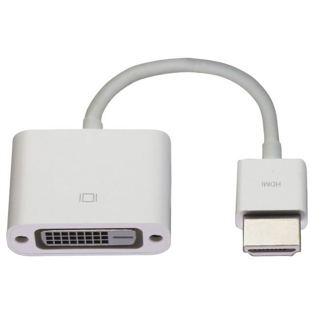 PreOwned Apple HDMI to DVI Adapter for External Display White
