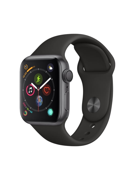 Pre-Owned Apple, MTVR2B/A/ Watch Series 4, Smart Watch, GPS + Cellular 44MM, Space Gray Black Sport Band/ 1.78 in, 1.1 Ounce