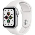 thumbnail image 1 of Restored Apple Watch (GPS) - Series SE - 44MM Silver Aluminum Case White Sport Band (Refurbished), 1 of 3