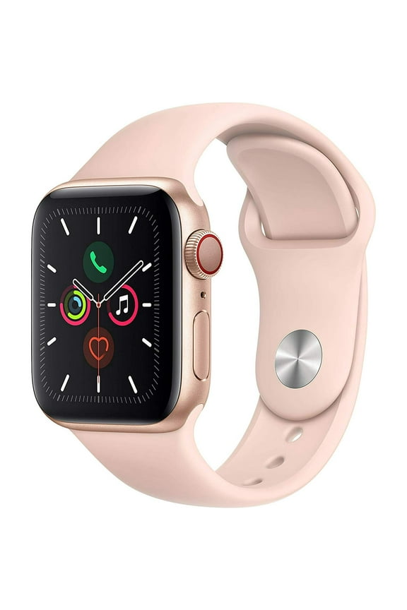 Pre-Owned Apple Watch Gen 5 Series 5 Cell 40mm Gold Aluminum - Pink Sand Sport Band MWWP2LL/A