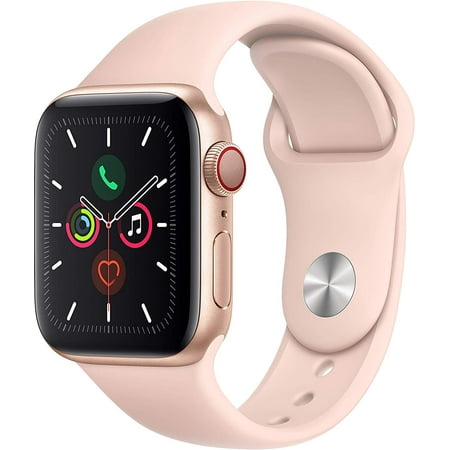 Pre-Owned Apple Watch Gen 5 Series 5 Cell 40mm Gold Aluminum - Pink Sand Sport Band MWWP2LL/A