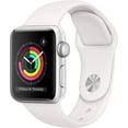 thumbnail image 1 of Pre-Owned Apple Watch Series 3 38MM Silver - Aluminum Case - GPS + Cellular - White Sport Band (Good), 1 of 5