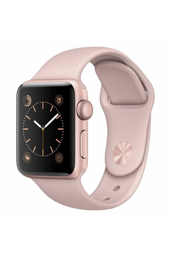 Pre-Owned Apple A1858, Watch Series 3 38mm (GPS) Aluminum Case, 18 Hour Battery Life, 1 Pound, Gold, 1 Count