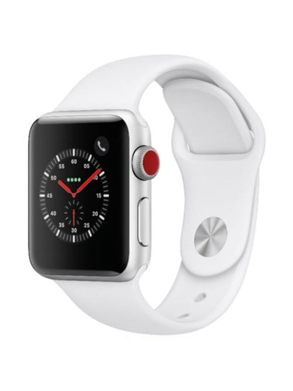 Pre-Owned Apple Watch Series 3 GPS Silver - 38mm - White Sport Band