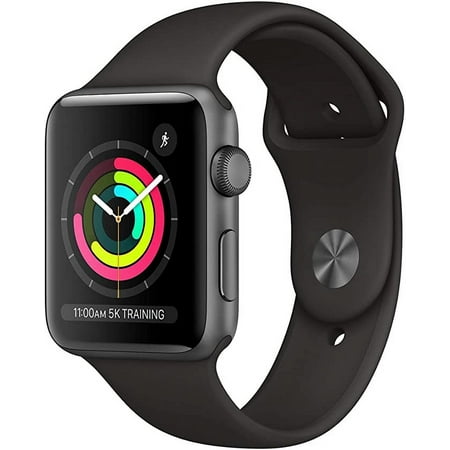 Pre-Owned Apple Watch Series 3 42MM Space Gray - Aluminum Case - Black Sport Band