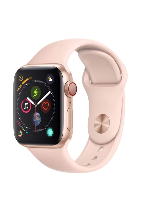Pre-Owned Apple Watch Series 4 40mm GPS + Cellular Aluminum Case, 10 Hour Battery Life, 1 Each