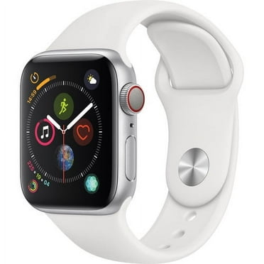 Pre-Owned Apple Watch Series 4 40mm GPS   Cellular Silver Aluminum case - White Sport Band
