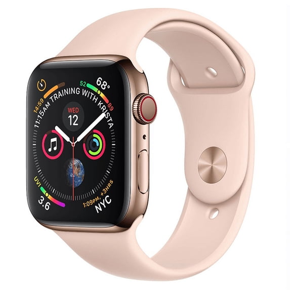 Pre-Owned Apple Watch Series 4 40mm GPS + Cellular Unlocked - Gold Stainless Steel Case - Pink Sport Band (2018) - Fair