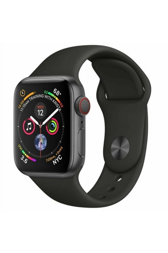 Pre-Owned Apple Watch Series 4 40mm (GPS + Cellular) Aluminum Case, 18 Hour Battery Life, 1 Each