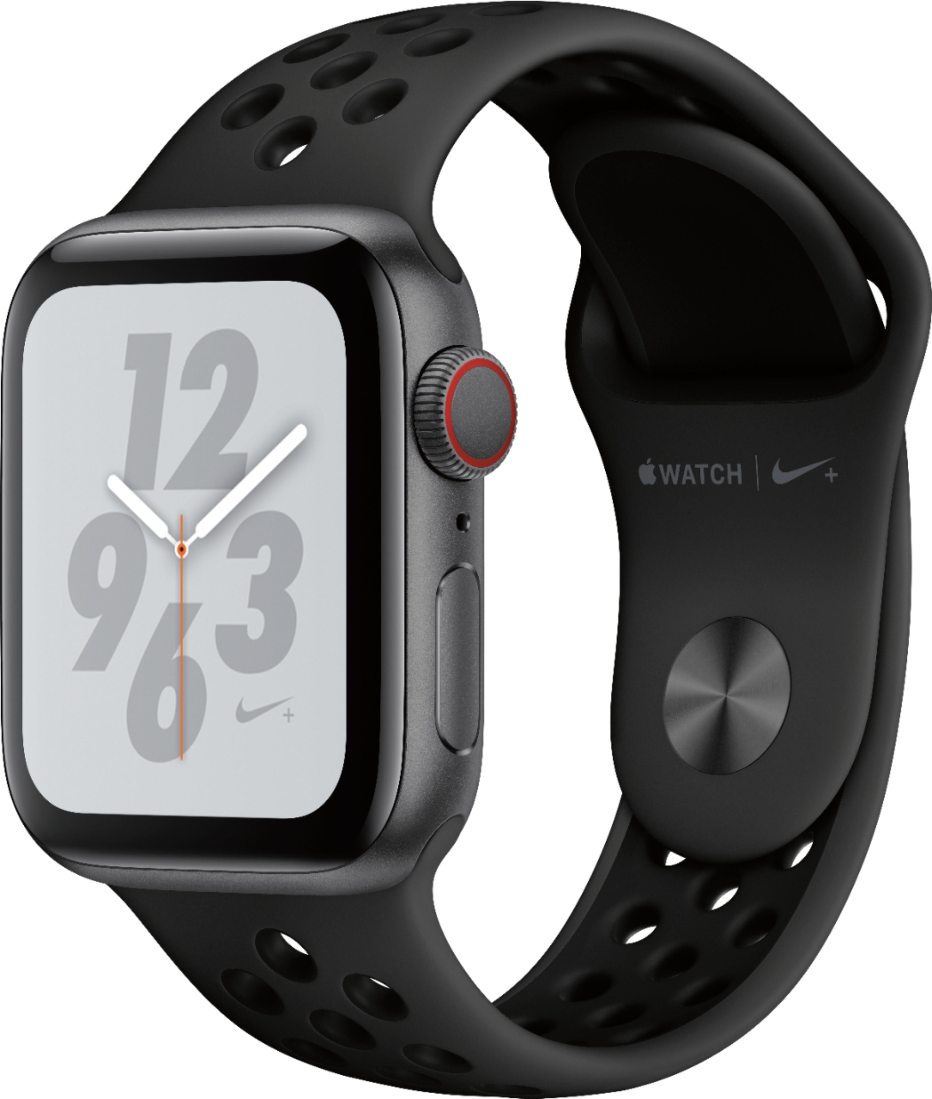 Pre Owned Apple Watch Series 4 44mm GPS Cellular Unlocked Space Gray Aluminum Case Black Sport Band 2018 Fair Walmart