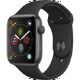 thumbnail image 1 of Pre-Owned Apple Watch Series 4 44mm GPS - Space Gray Aluminum Case - Black Sport Band (2018) - Fair, 1 of 3